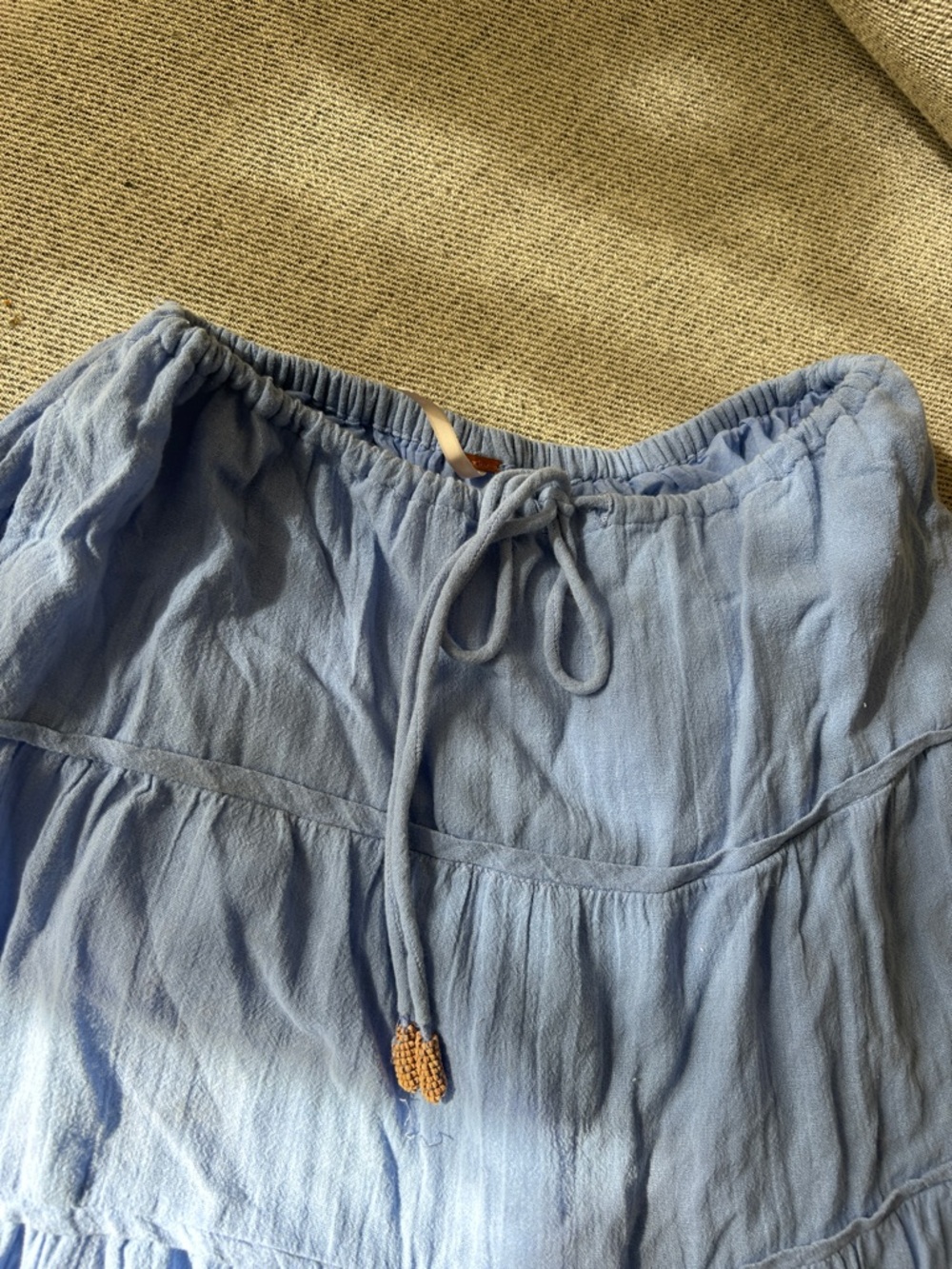 Free People Cornflower Blue Tiered Maxi Skirt - Picture 4 of 6